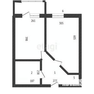 1-к квартира, вторичка, 48м2, 8/15 этаж