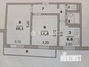 2-к квартира, вторичка, 45м2, 9/9 этаж