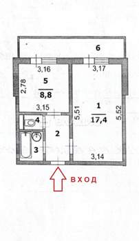 1-к квартира, вторичка, 34м2, 1/10 этаж