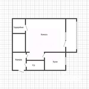 1-к квартира, вторичка, 32м2, 3/3 этаж