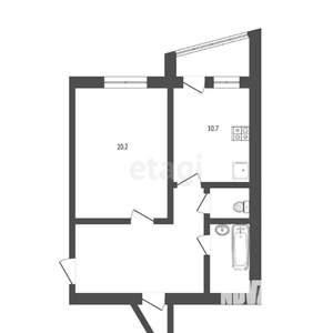 1-к квартира, вторичка, 52м2, 10/17 этаж