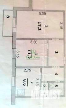 2-к квартира, вторичка, 51м2, 2/10 этаж