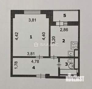 1-к квартира, вторичка, 37м2, 6/14 этаж