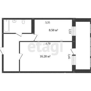 1-к квартира, вторичка, 36м2, 16/17 этаж