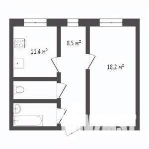 1-к квартира, вторичка, 42м2, 2/7 этаж
