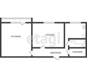 2-к квартира, вторичка, 46м2, 4/9 этаж