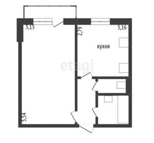 1-к квартира, вторичка, 34м2, 9/10 этаж