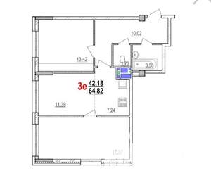 3-к квартира, вторичка, 65м2, 13/18 этаж