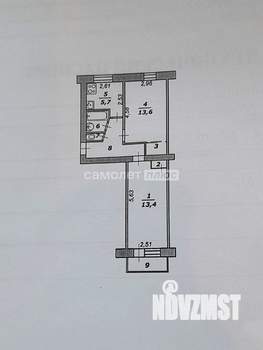 2-к квартира, вторичка, 44м2, 5/5 этаж