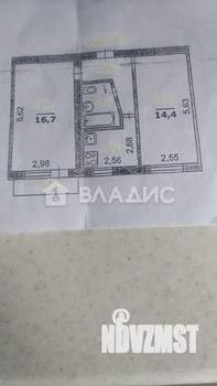 2-к квартира, вторичка, 46м2, 4/5 этаж