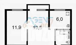 2-к квартира, вторичка, 41м2, 3/3 этаж