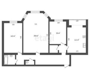3-к квартира, вторичка, 73м2, 3/6 этаж