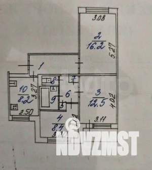 3-к квартира, вторичка, 58м2, 1/9 этаж
