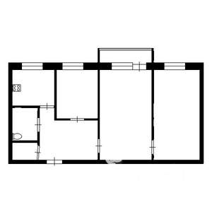 3-к квартира, вторичка, 62м2, 6/6 этаж