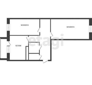 2-к квартира, вторичка, 52м2, 2/3 этаж