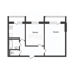 2-к квартира, вторичка, 51м2, 8/10 этаж