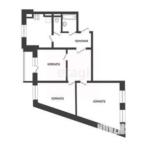 3-к квартира, вторичка, 95м2, 1/9 этаж