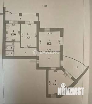 3-к квартира, вторичка, 110м2, 12/14 этаж