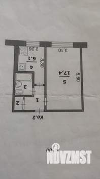1-к квартира, вторичка, 31м2, 1/5 этаж