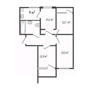 4-к квартира, вторичка, 84м2, 8/10 этаж