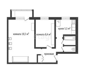 2-к квартира, вторичка, 41м2, 4/5 этаж