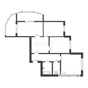 3-к квартира, вторичка, 89м2, 1/9 этаж