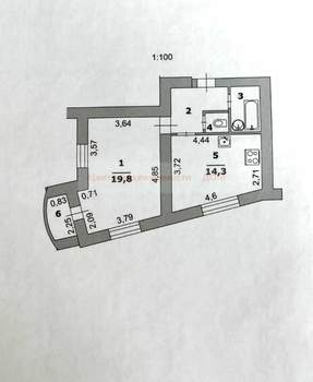 2-к квартира, вторичка, 44м2, 6/16 этаж