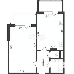 1-к квартира, вторичка, 34м2, 10/10 этаж