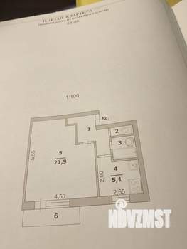 1-к квартира, вторичка, 35м2, 3/5 этаж