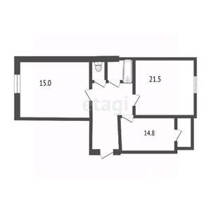 2-к квартира, вторичка, 69м2, 5/6 этаж