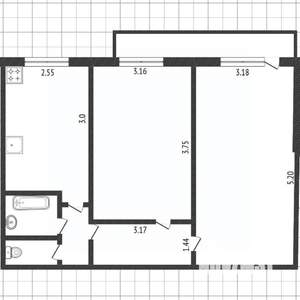 2-к квартира, вторичка, 45м2, 6/9 этаж