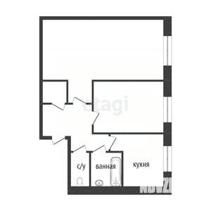 2-к квартира, вторичка, 45м2, 3/5 этаж