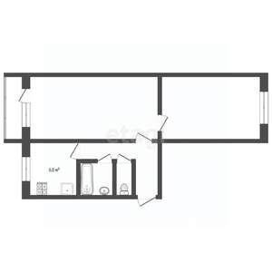 2-к квартира, вторичка, 44м2, 3/5 этаж