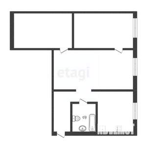 3-к квартира, вторичка, 57м2, 1/4 этаж