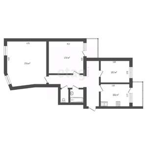 3-к квартира, вторичка, 87м2, 3/14 этаж