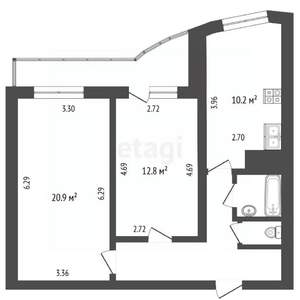 2-к квартира, вторичка, 58м2, 7/9 этаж