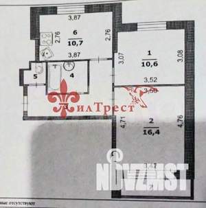 2-к квартира, вторичка, 58м2, 5/5 этаж