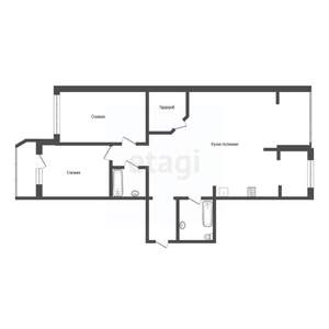 2-к квартира, вторичка, 96м2, 5/9 этаж