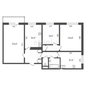 3-к квартира, вторичка, 69м2, 5/9 этаж