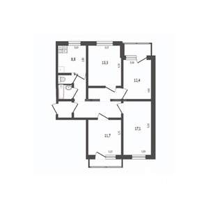 4-к квартира, вторичка, 85м2, 7/10 этаж