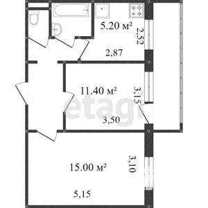2-к квартира, вторичка, 46м2, 7/9 этаж