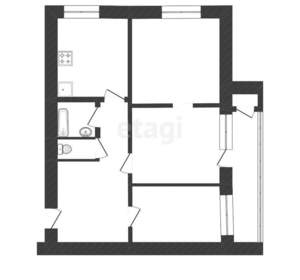 3-к квартира, вторичка, 64м2, 12/13 этаж