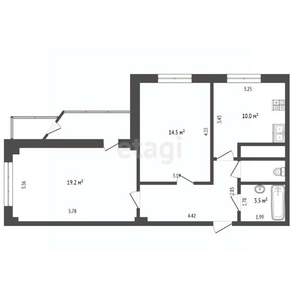 2-к квартира, вторичка, 60м2, 9/15 этаж