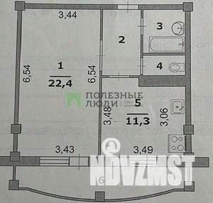 1-к квартира, вторичка, 43м2, 7/9 этаж