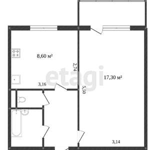 1-к квартира, вторичка, 35м2, 3/10 этаж