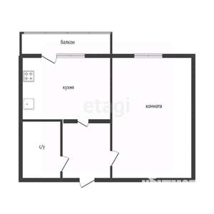 1-к квартира, вторичка, 37м2, 8/12 этаж