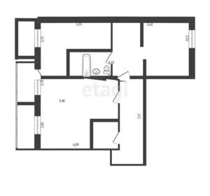 3-к квартира, вторичка, 100м2, 2/14 этаж