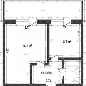 1-к квартира, вторичка, 33м2, 3/9 этаж