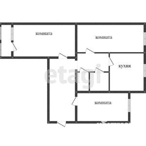 3-к квартира, вторичка, 65м2, 1/9 этаж