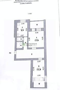 2-к квартира, вторичка, 61м2, 2/5 этаж